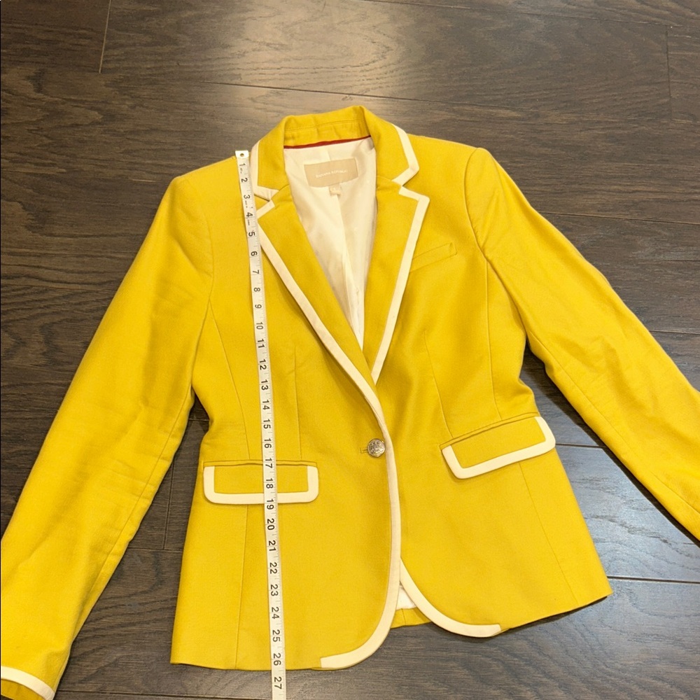 Banana Republic Yellow Blazer with White Accents - Picture 4 of 7